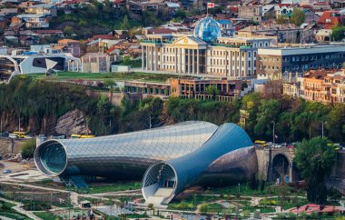 Aerial view in Tbilisi clipart