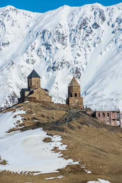 Gergeti kilisede — Stok fotoğraf