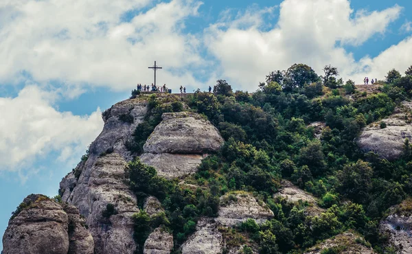 Cruz en Montserrat — Foto de Stock