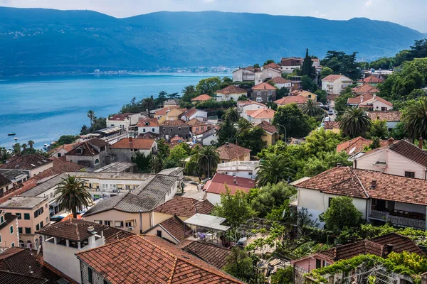 Herceg Novi Montenegro Maio 2017 Casas Herceg Novi Vistas Fortaleza — Fotografia de Stock