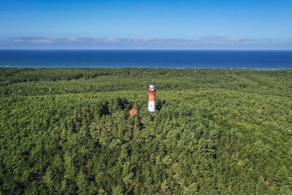 Drone Vista Del Faro Del Mar Báltico Llamado Stilo Asentamiento — Foto de Stock