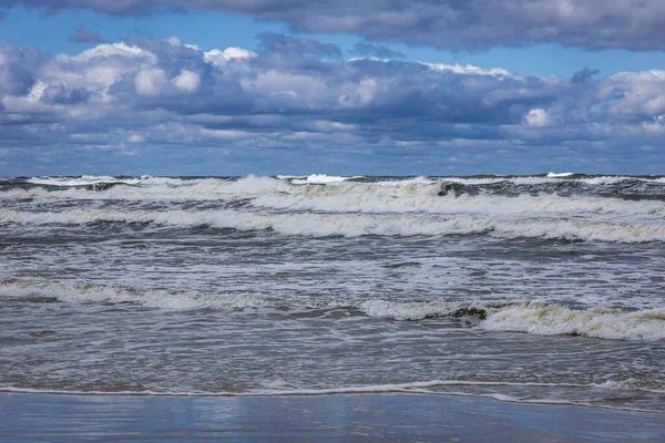 Playa Del Mar Báltico Vístula Escupir Entre Laguna Del Vístula — Foto de Stock