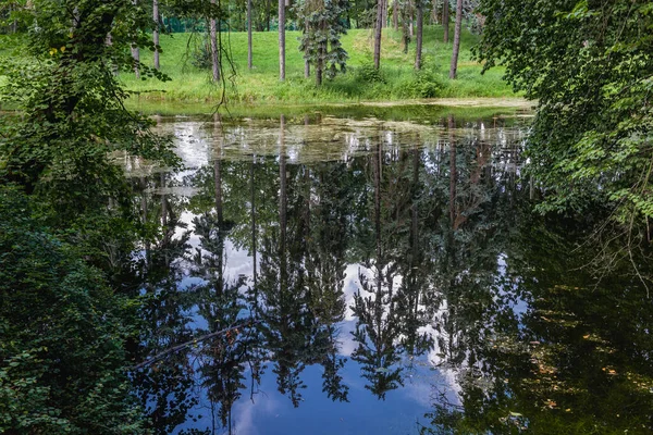 Estanque Skaryszewski Park Parque Monumental Distrito Praga Poludnie Varsovia Capital — Foto de Stock