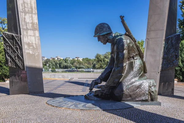 Monument Historique Dédié Aux Sapeurs Polonais Varsovie Capitale Pologne — Photo