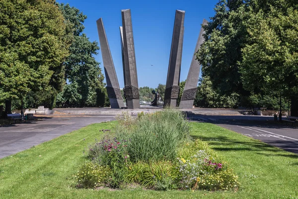 Historical Monument Dedicated Polish Sappers Warsaw Capital City Poland — Stock Photo, Image