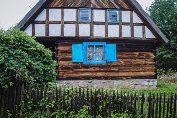 Late 19Th Century Wooden Cottage Heritage Park Olsztynek Town Warmia — Stock Photo, Image