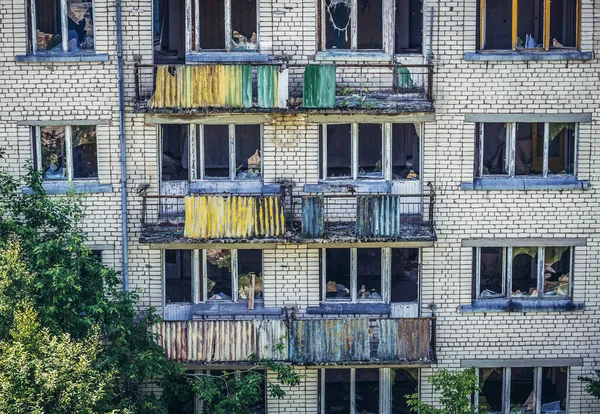 Maison Appartements Dans Ville Fantôme Militaire Soviétique Station Radar Appelée — Photo