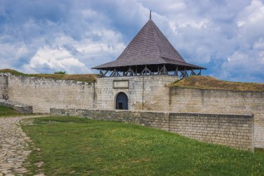 Main gateway to Khotyn Fortress in Ukraine clipart