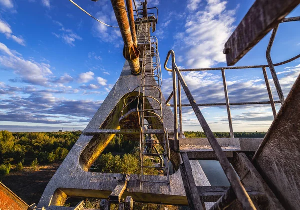 Övergiven Hamnkran Tjernobyls Exklusiva Zon Ukraina — Stockfoto