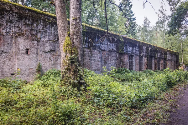 ポーランドのジエルロズで第二次世界大戦中のヒトラーのバンカー複合体であるウルフの隠れ家と呼ばれる建物の一つ — ストック写真