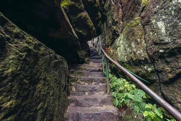 Little Hell Gorge Szczeliniec Wielki Table Mountains National Park — Stok Foto