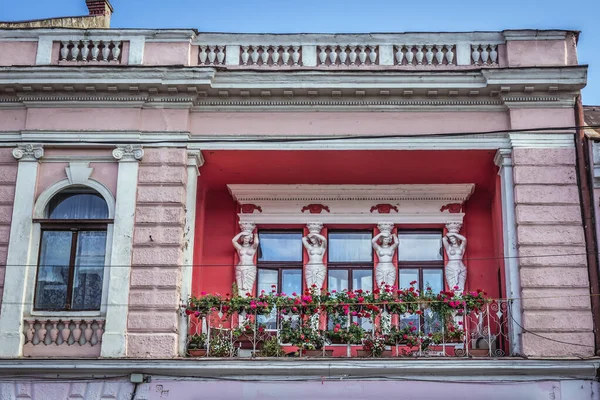 Sighetu Marmatiei Romania July 2019 Balcony Tenement House Sighetu Marmatiei — Stock Photo, Image