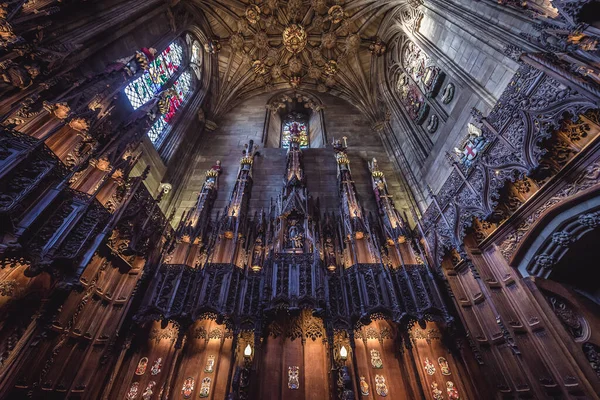 Edimburgo Escócia Janeiro 2020 Capela Cardo Parte Catedral Saint Giles — Fotografia de Stock