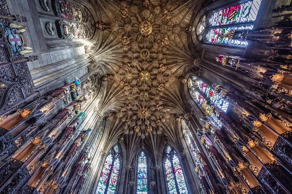 Edinburgh Scotland Січня 2020 Ceiling Thistle Chapel Part Cathedral Saint — стокове фото