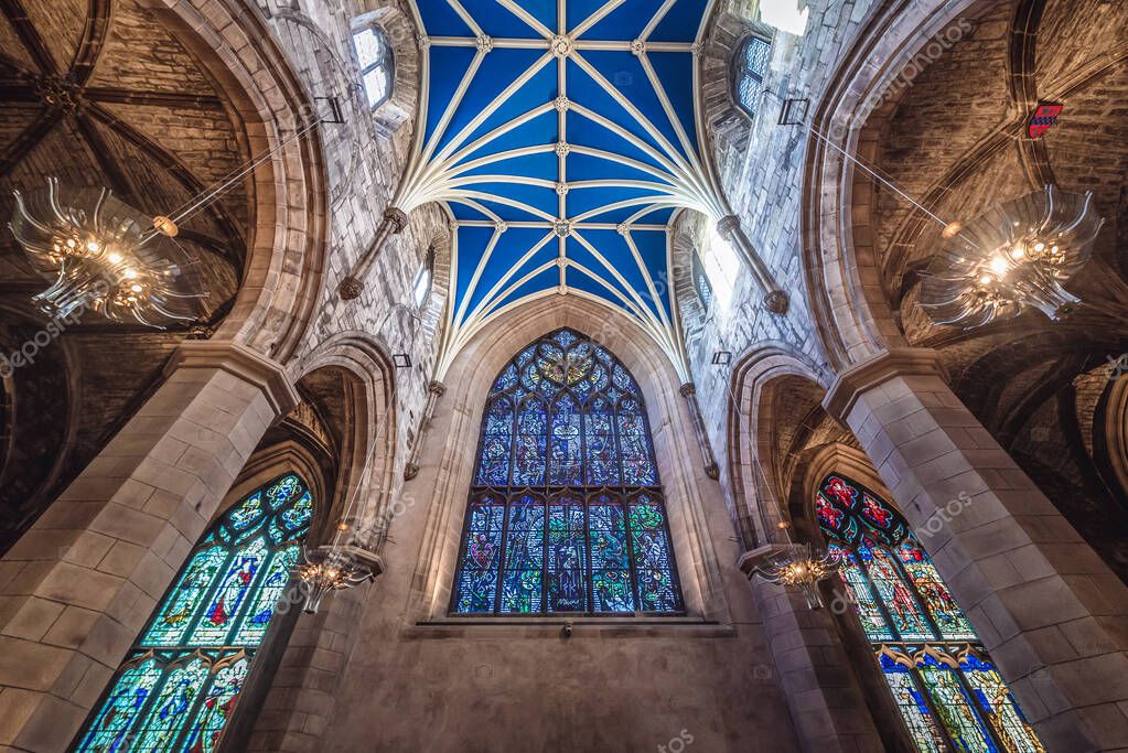 Edimburgo, Escocia - 18 de enero de 2020: Arquitectura de la Catedral de  Saint Giles - High Kirk, Iglesia de Escocia en la ciudad de Edimburgo 2023