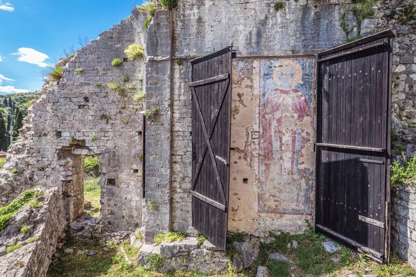 Stari Bar Montenegro Maj 2017 Bysantinska Målningar Historisk Fästning Stari — Stockfoto