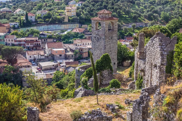 Stari Bar Montenegro Maio 2017 Famosa Torre Relógio Fortaleza Histórica — Fotografia de Stock