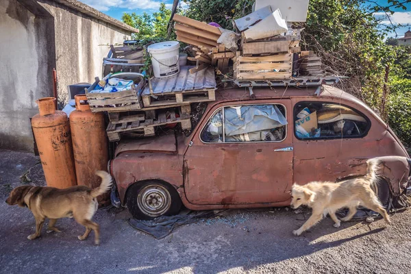 Stari Bar Montenegro Mai 2017 Autowrack Der Stadt Stari Bar — Stockfoto