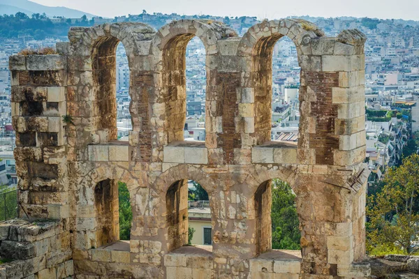 Odeon Des Herodes Atticus Bereich Der Akropolis Ruinen Einer Antiken — Stockfoto