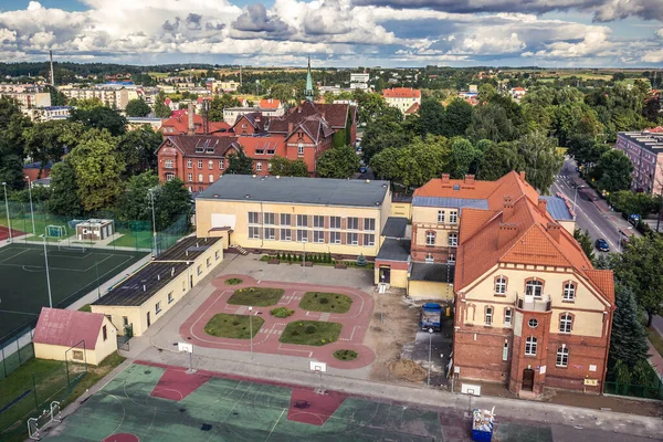 Ciudad Gizycko Warmia Mazury Polonia Vista Desde Histórica Torre Agua — Foto de Stock