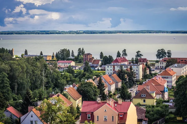 Ciudad Gizycko Sobre Lago Niegocin Warmia Mazury Polonia Vista Desde — Foto de Stock