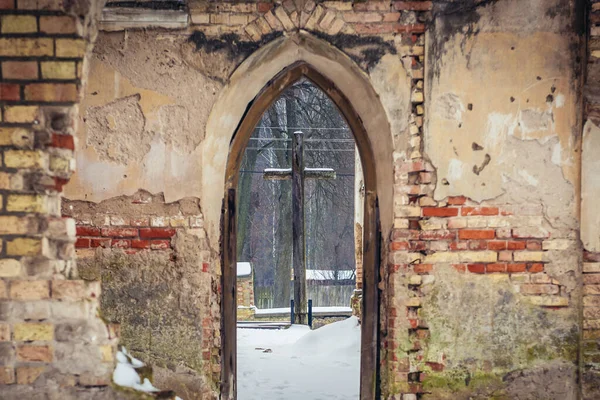 Ruines Église Anthony Détruites Par Les Allemands Pendant Seconde Guerre — Photo