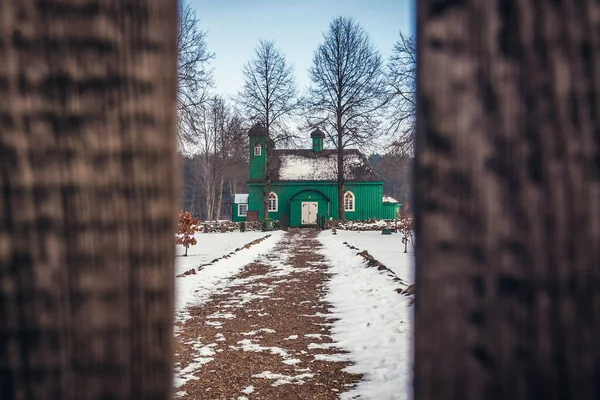 Drewniany Meczet Wsi Kruszyniany Przede Wszystkim Osada Tatarów Lipka Podlasiu — Zdjęcie stockowe