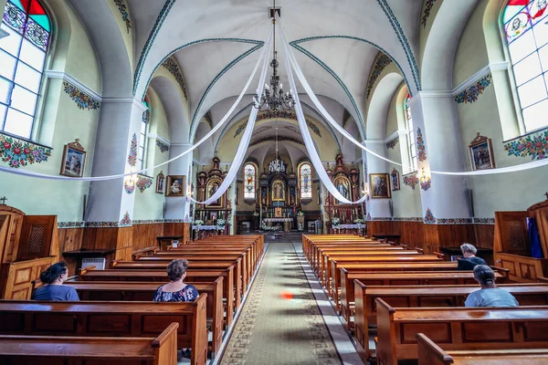 Zalipie Polônia Maio 2018 Nave Principal Igreja São José Aldeia — Fotografia de Stock