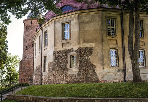 Burgmauern Swidwin Einer Kleinen Stadt Westpommern — Stockfoto