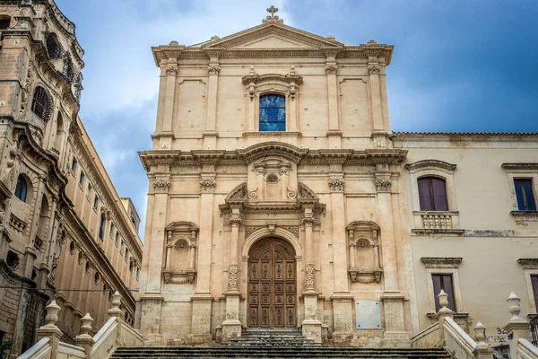 Chiesa San Francesco Assisi Nel Centro Storico Noto Sicilia Italia — Foto Stock