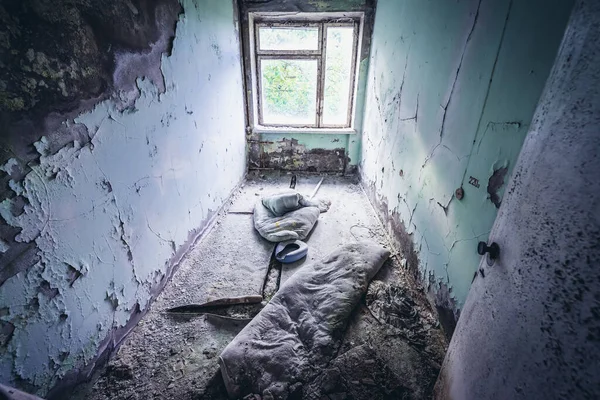 Stanza Dei Pazienti Ospedale Pripyat Città Abbandonata Nella Zona Esclusione — Foto Stock