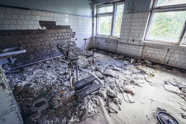 Sala Operaciones Hospital Pripyat Ciudad Abandonada Zona Exclusión Chernobyl Ucrania — Foto de Stock