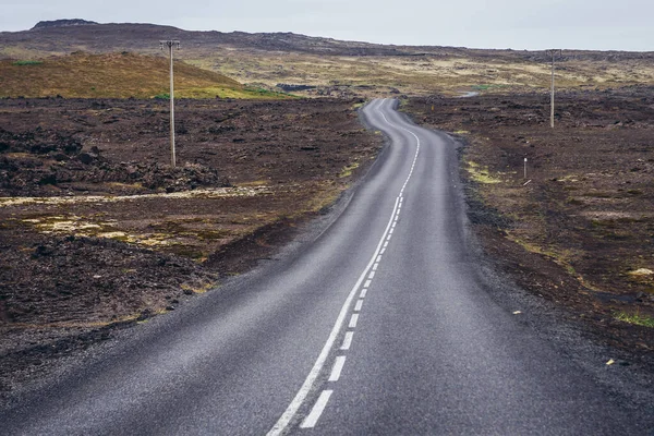 Apshalt Road Geopark Situado Península Reykjanes Islandia —  Fotos de Stock