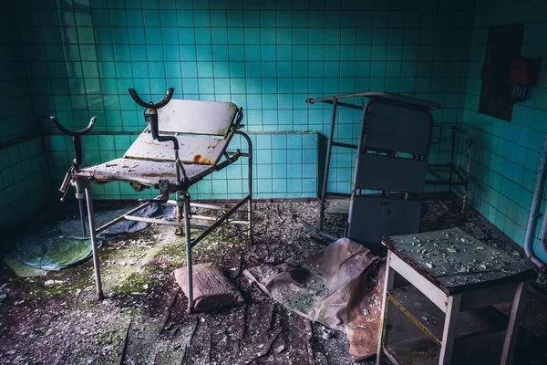 Cadeira Ginecológica Hospital Pripyat Cidade Abandonada Zona Exclusão Chernobyl Ucrânia — Fotografia de Stock