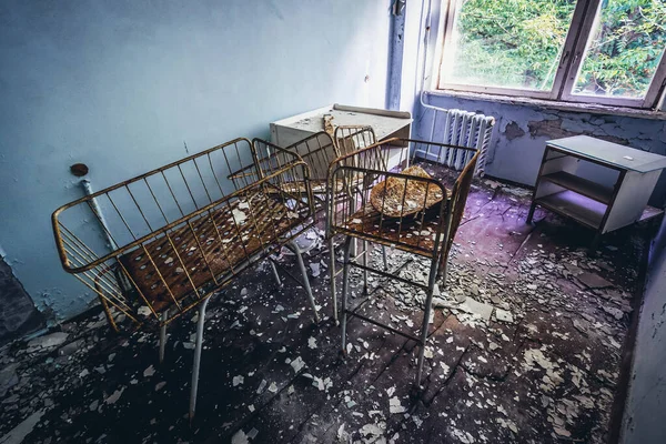 Maternidade Hospital Pripyat Cidade Abandonada Zona Exclusão Chernobyl Ucrânia — Fotografia de Stock