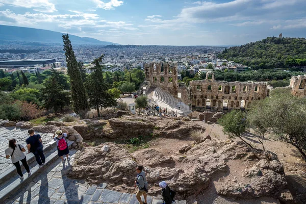 Афины Греция Октября 2016 Года Акрополь Руины Древней Цитадели Афинах — стоковое фото