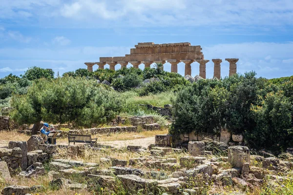 Selinunte Ιταλία Μαΐου 2019 Απομεινάρια Ακρόπολης Της Αρχαίας Πόλης Selinunte — Φωτογραφία Αρχείου