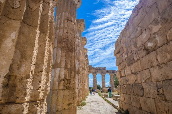 Selinunte Italia Mayo 2019 Ruinas Del Templo Hera Antigua Ciudad —  Fotos de Stock