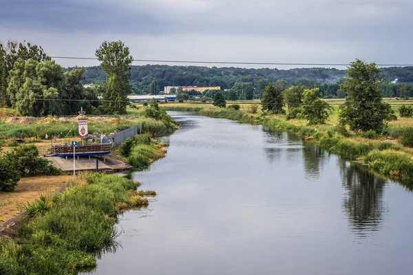 Czarnkow Poland July 2019 View Notec River Czarnkow Town Wielkopolska — Stock Photo, Image