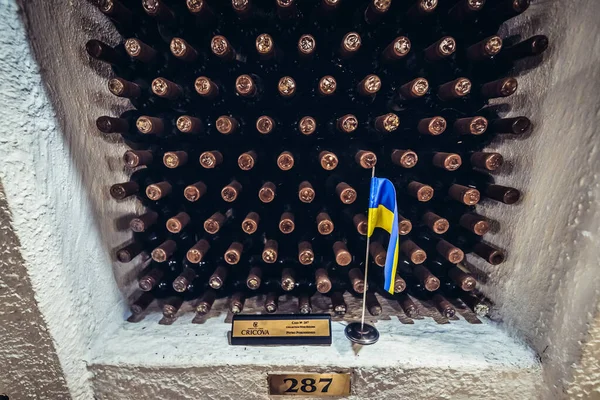 Cricova Moldávia Julho 2019 Coleção Vinhos Petro Poroshenko Adegas Subterrâneas — Fotografia de Stock