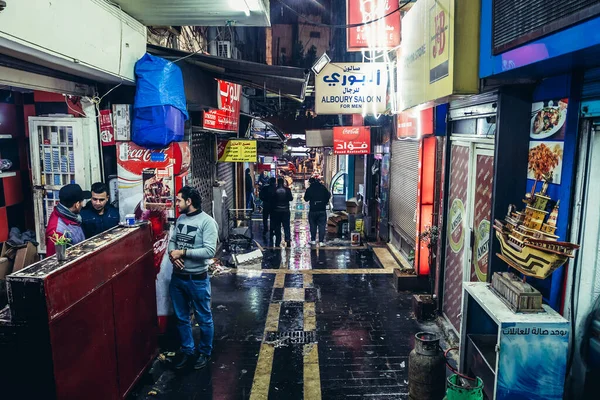 Amman Ürdün Aralık 2018 Ürdün Başkenti Amman Restoranları Olan Arka — Stok fotoğraf