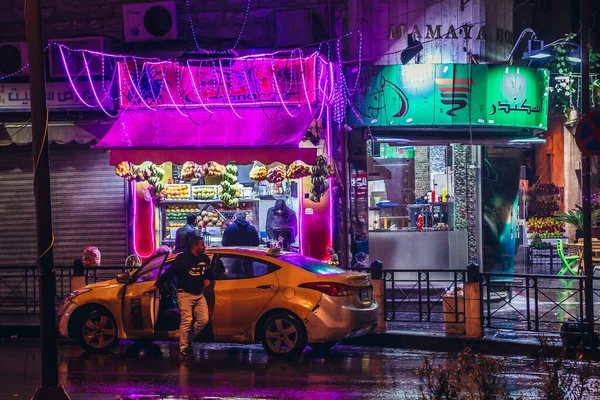 Amman Jordan Aralık 2018 Ürdün Başkenti Amman Gece Sahnesi — Stok fotoğraf