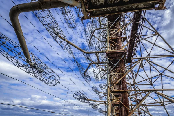 Vista Del Viejo Radar Soviético Duga Una Base Militar Abandonada — Foto de Stock