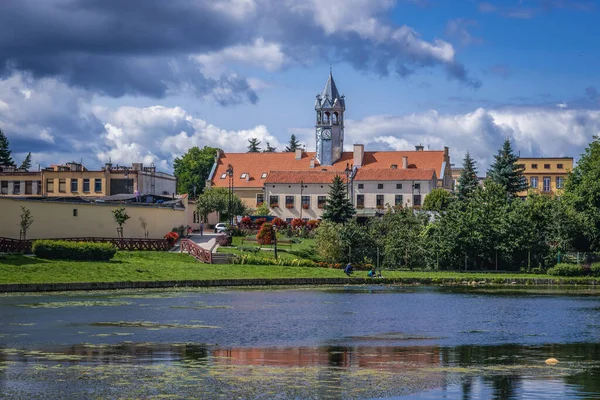 Barczewo Polen August 2017 Teich Der Stadt Barczewo Blick Auf — Stockfoto