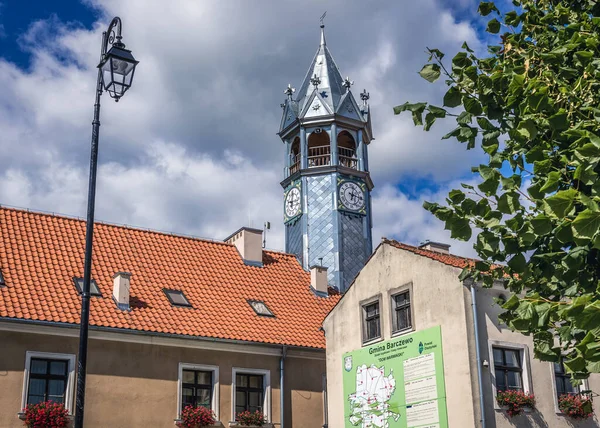 Barczewo Polonia Agosto 2017 Exteriof Del Ayuntamiento Barczewo Región Warmia —  Fotos de Stock