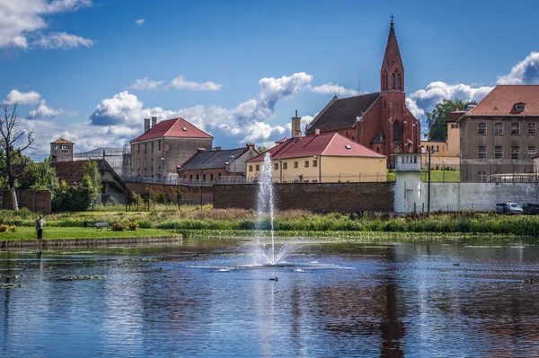 Barczewo Polen August 2017 Gefängnis Mit Kirche Des Dismas Der — Stockfoto