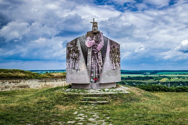 Khotyn Ukrajina Června 2017 Památník Petro Konashevych Sahaidachny Vedle Pevnosti — Stock fotografie