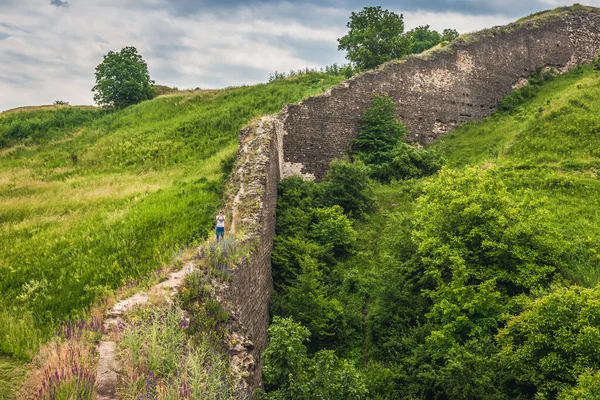 Khotyn Ucraina Giugno 2017 Vecchie Mura Vicino Alla Fortezza Khotyn — Foto Stock