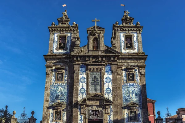 Церква Святого Ільдефонсо Толедо Розташована Площі Баталья Порту Португалія — стокове фото