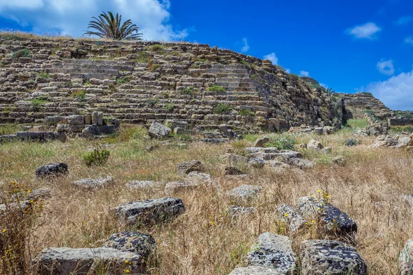 Restos Las Murallas Griegas Ciudad Antigua Selinunte Isla Sicilia Italia — Foto de Stock